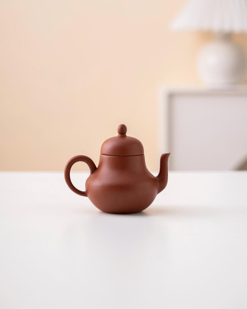 Hand-painted Lotus Purple Clay Teapot from Yixing 110ml