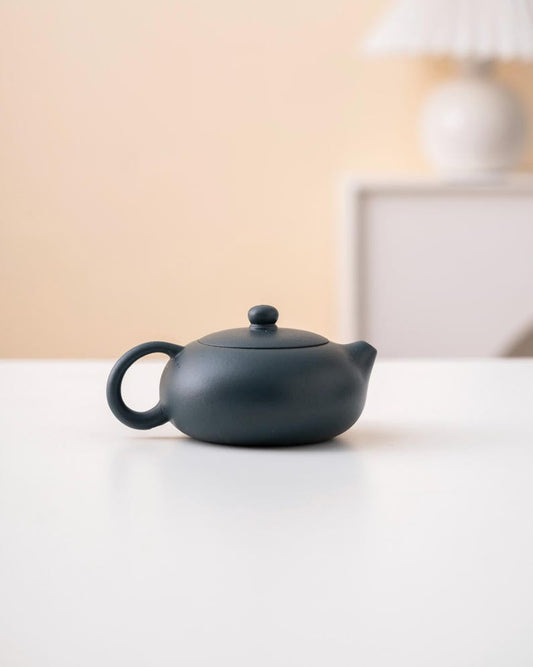 Hand-painted Floral Purple Clay Xishi Teapot from Yixing 180ml