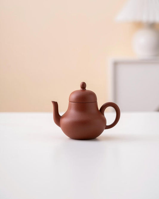 Hand-painted Floral Purple Clay Teapot from Yixing 110ml
