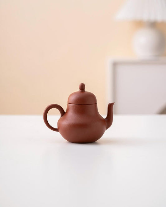 Hand-painted Lotus Purple Clay Teapot from Yixing 110ml